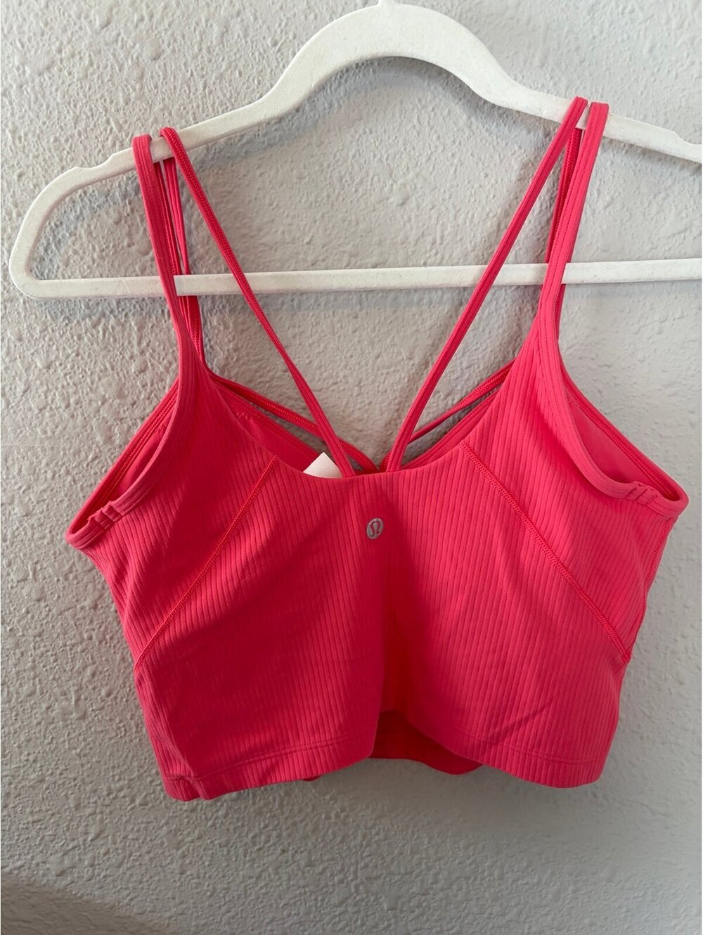 Lululeon Align Strappy Ribbed Tank Top *Light Support, A/B Cup Glaze Pink size 8 - Picture 3 of 7
